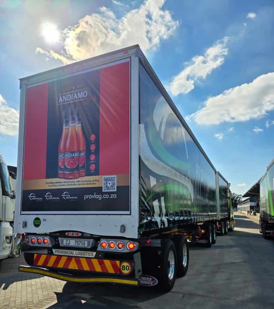 Provincial Logistics truck delivering goods for efficient supply chain management.